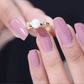 Natural 2 Carat Freshwater Pearl Diamond Engagement Ring with Bow