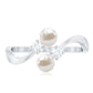 Freshwater Pearl and Diamond Wrap Ring