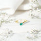 Cultured Freshwater Pearl and Emerald Toi Et Moi Promise Ring