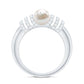 2.2 Carat Freshwater Pearl Diamond Engagement Ring for Women