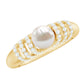 2.2 Carat Freshwater Pearl Diamond Engagement Ring for Women