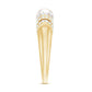 2.2 Carat Freshwater Pearl Diamond Engagement Ring for Women