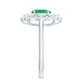 0.7 Carat Oval Emerald Designer Engagement Ring with Diamond