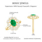 0.7 Carat Oval Emerald Designer Engagement Ring with Diamond