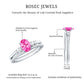 1.5 Carat Oval Cut Solitaire Created Pink Sapphire Ring Set with Diamond