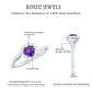 Real 0.9 Carat Amethyst Heart Engagement Ring with Diamond Halo