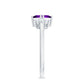 Princess Cut Amethyst Promise Ring with Diamond Trio