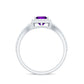 1.2 Carat Amethyst Princess Cut Engagement Ring with Moissanite Split Shank