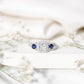 Certified 1.7 Carat Cushion Cut Lab Grown Diamond Engagement Ring with Blue Sapphire