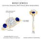 Certified 1.7 Carat Cushion Cut Lab Grown Diamond Engagement Ring with Blue Sapphire