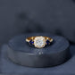 Certified 1.7 Carat Cushion Cut Lab Grown Diamond Engagement Ring with Blue Sapphire
