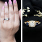 Certified 1.7 Carat Cushion Cut Lab Grown Diamond Engagement Ring with Blue Sapphire