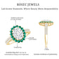 Certified 2 Carat Lab Grown Diamond Engagement Ring with Emerald Halo