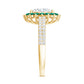 Certified 2 Carat Lab Grown Diamond Engagement Ring with Emerald Halo