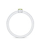 Anillo de promesa de peridoto marquesa de 0,7 quilates genuino con diamante