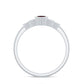 Anillo de compromiso de granate marquesa natural de 0,7 quilates con diamantes