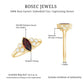 Anillo de compromiso de granate marquesa natural de 0,7 quilates con diamantes
