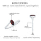 Natural Marquise Garnet Promise Ring with Diamond Bypass Shank