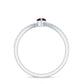 Natural Marquise Garnet Promise Ring with Diamond Bypass Shank