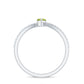 Real 0.7 Carat Peridot Marquise Promise Ring with Diamond Bypass Shank