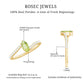 Real 0.7 Carat Peridot Marquise Promise Ring with Diamond Bypass Shank