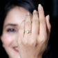 Natural Marquise Ethiopian Opal Diamond Promise Ring with Bypass Shank