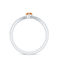 Bypass Engagement Ring with 0.3 Carat Fire Opal and Diamond