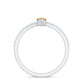 0.3 Carat Marquise Fire Opal Engagement Ring with Diamond