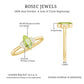 Natural 0.7 Carat Marquise Peridot Promise Ring with Diamond