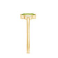 Natural 0.7 Carat Marquise Peridot Promise Ring with Diamond