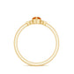 Marquise Solitaire Fire Opal Engagement Ring with Diamond