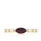 Natural Marquise Garnet Diamond Promise Ring in East West Style