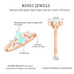 Anillo de compromiso de diamante con ópalo marquesa natural y certificado