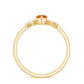 0.3 Carat Fire Opal Marquise Solitaire Ring with Diamond
