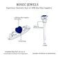 Natural 0.6 Carat Blue Sapphire Heart Promise Ring with Diamond