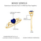 Natural 0.6 Carat Blue Sapphire Heart Promise Ring with Diamond