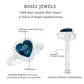 London Blue Topaz Heart Promise Ring with Diamond Halo