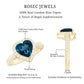 London Blue Topaz Heart Promise Ring with Diamond Halo