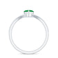 Designer Emerald Heart Engagement Ring with Diamond