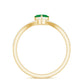 Designer Emerald Heart Engagement Ring with Diamond