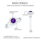 0.45 Carat Amethyst and Diamond Halo Engagement Ring in Split Shank