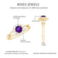0.45 Carat Amethyst and Diamond Halo Engagement Ring in Split Shank