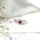 Real Pink Tourmaline and Diamond Engagement Ring in Split Shank