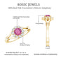 Real Pink Tourmaline and Diamond Engagement Ring in Split Shank