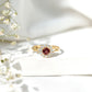 Real Pink Tourmaline and Diamond Engagement Ring in Split Shank