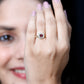 Real Pink Tourmaline and Diamond Engagement Ring in Split Shank