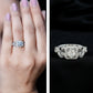 Anillo de compromiso art déco de moissanita certificada para mujer