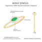 Marquise Emerald East West Promise Ring with Diamond Halo