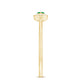 Marquise Emerald East West Promise Ring with Diamond Halo