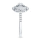 Moissanite Statement Engagement Ring with Milgrain Detailing